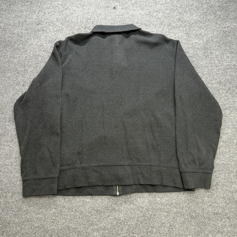 Polo Ralph Lauren Men's Full Zip Jacket Mock Neck Gray Vintage Preppy Size XL - Picture 6 of 7